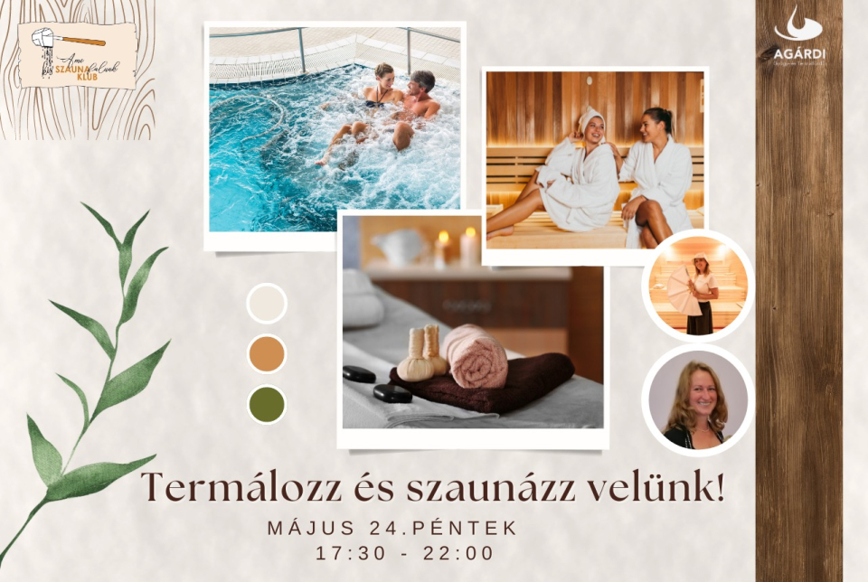 Éjszakai fürdőzés és szauna estre hív a Mi „kis” szaunafalunk klub!
