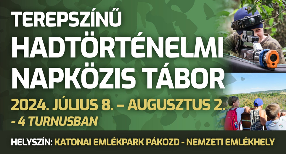 Terepszínű hadtörténelmi napközis tábor a KEMPP-ben! Terepszínű hadtörténelmi napközis tábor a KEMPP-ben!
