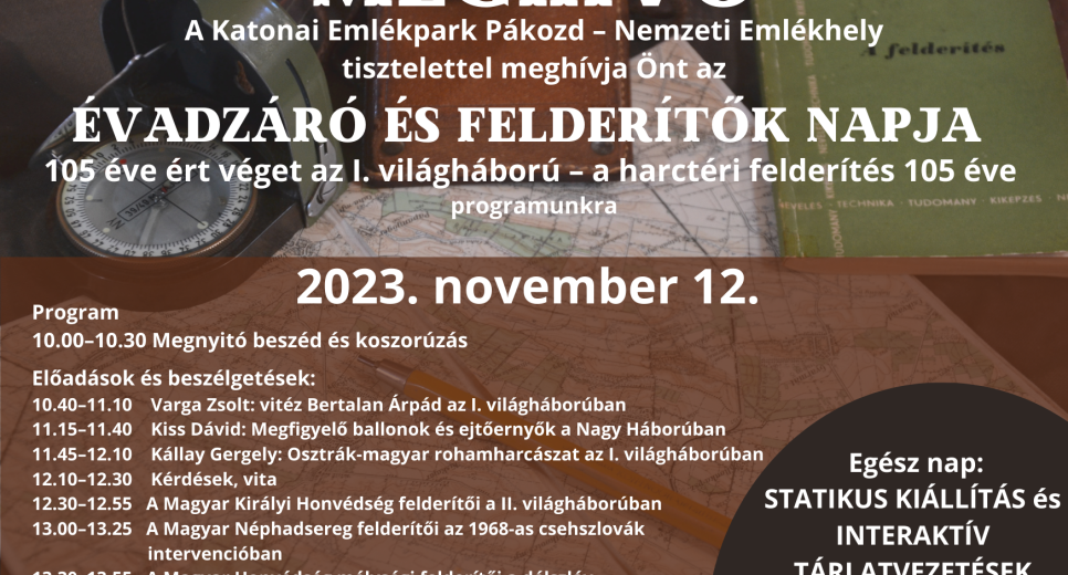 ÉVADZÁRÓ ÉS FELDERÍTŐK NAPJA ÉVADZÁRÓ ÉS FELDERÍTŐK NAPJA